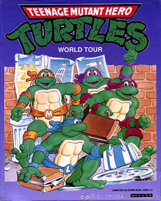Portada de la descarga de Electric Crayon Deluxe: Teenage Mutant Ninja Turtles: World Tour