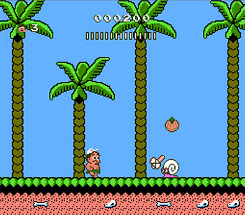Pantallazo del juego online Adventure Island II (NES)