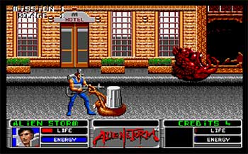 Pantallazo del juego online Alien Storm (AMIGA)