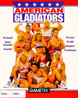 Carátula del juego American Gladiators (AMIGA)