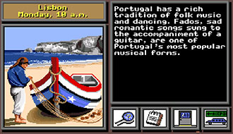 Pantallazo del juego online Where in Europe is Carmen Sandiego? (AMIGA)