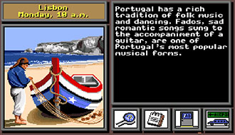 Pantallazo del juego online Where in Europe is Carmen Sandiego? (AMIGA)