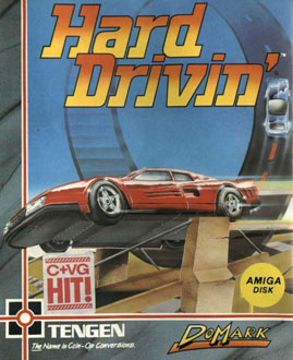 Carátula del juego Hard Drivin' (AMIGA)