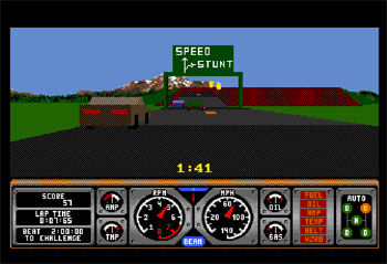 Pantallazo del juego online Hard Drivin' (AMIGA)