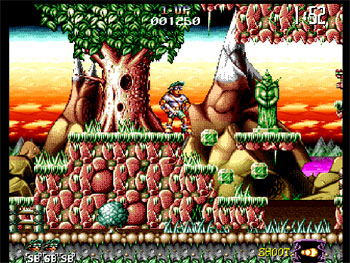 Pantallazo del juego online Jim Power in Mutant Planet (AMIGA)