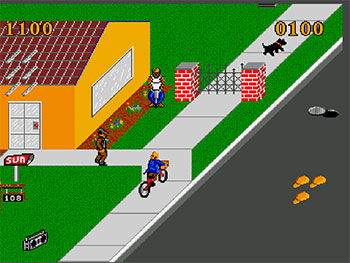 Pantallazo del juego online Paperboy (AMIGA)