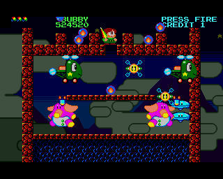 Pantallazo del juego online Parasol Stars The Story Of Rainbow Islands II (AMIGA)