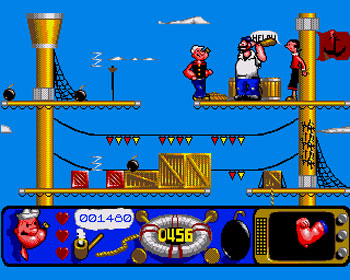 Pantallazo del juego online Popeye 2 (AMIGA)