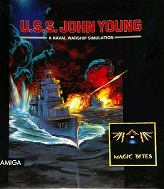 Carátula del juego U.S.S. John Young A Naval Warship Simulation (AMIGA)