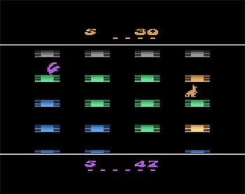 Pantallazo del juego online 2 Pak Special Alien Force & Hoppy (Atari 2600)