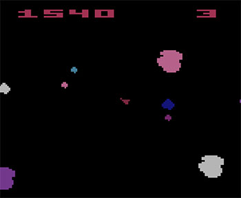 Pantallazo del juego online Asteroids (Atari 2600)