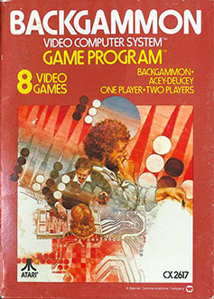 Carátula del juego Backgammon (Atari 2600)