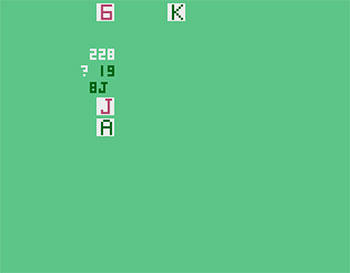 Pantallazo del juego online Blackjack (Atari 2600)