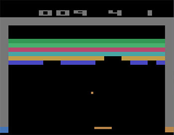 Pantallazo del juego online Breakout (Atari 2600)