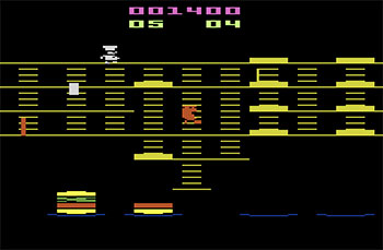Pantallazo del juego online BurgerTime (Atari 2600)