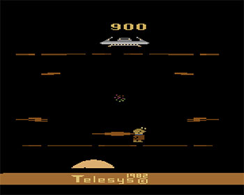 Pantallazo del juego online Cosmic Creeps (Atari 2600)