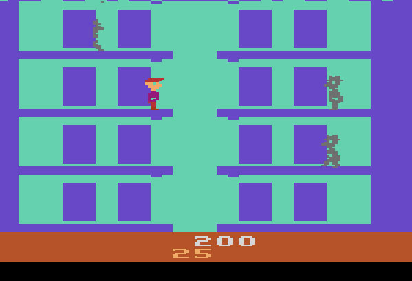 Pantallazo del juego online Elevator Action (Atari 2600)