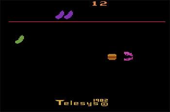 Pantallazo del juego online Fast Food (Atari 2600)