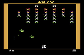 Pantallazo del juego online Galaxian (Atari 2600)