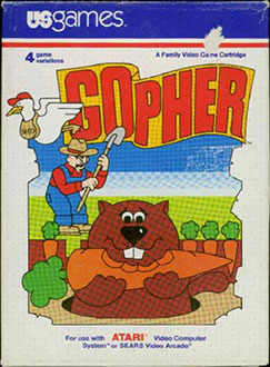 Carátula del juego Gopher (Atari 2600)