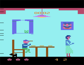 Pantallazo del juego online Mangia (Atari 2600)