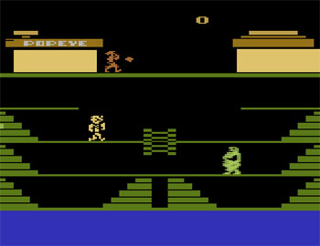 Pantallazo del juego online Popeye (Atari 2600)