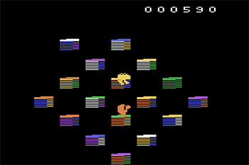 Pantallazo del juego online Q-Bert's Qubes (Atari 2600)