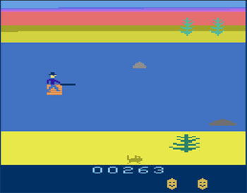 Pantallazo del juego online Raft Rider (Atari 2600)