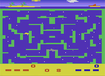 Pantallazo del juego online Shark Attack (Atari 2600)