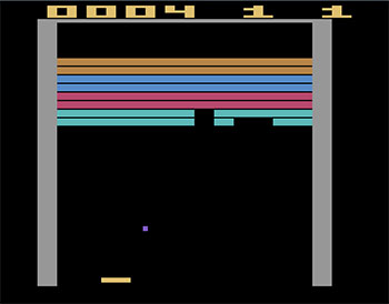 Pantallazo del juego online Super Breakout (Atari 2600)