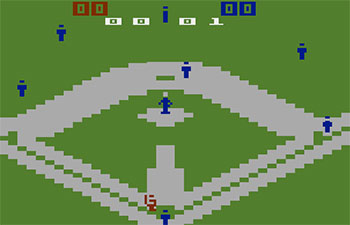 Pantallazo del juego online Super Challenge Baseball (Atari 2600)