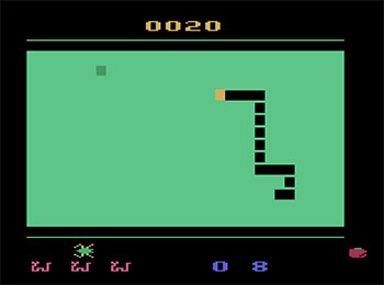 Pantallazo del juego online Tape Worm (Atari 2600)