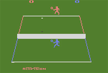Pantallazo del juego online Tennis (Atari 2600)