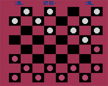 Pantallazo del juego online Video Checkers (Atari 2600)