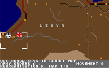 Pantallazo del juego online Afrika Korps (Atari ST)