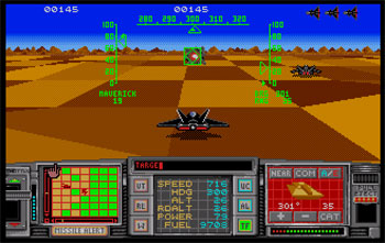Pantallazo del juego online ATF II (Advanced Tactical Fighter II) (Atari ST)