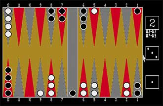 Pantallazo del juego online Backgammon Royale (Atari ST)