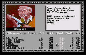 Pantallazo del juego online Tales of the Unknown Volume I - The Bard's Tale (Atari ST)