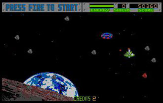Pantallazo del juego online Blasteroids (Atari ST)