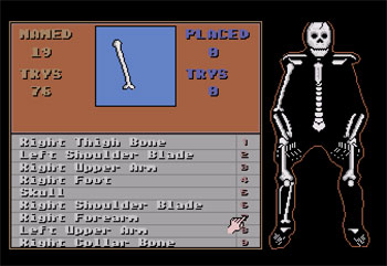 Pantallazo del juego online Body Shop The Human Anatomy Tutor (Atari ST)
