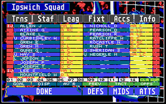 Pantallazo del juego online Championship Manager (Atari ST)