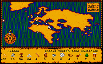 Pantallazo del juego online Discovery In the Steps of Columbus (Atari ST)