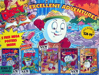 Carátula del juego Dizzy's Excellent Adventures (Atari ST)