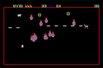 Pantallazo del juego online Llamatron (Atari ST)