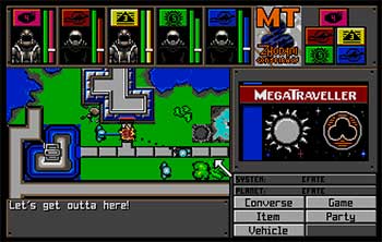Pantallazo del juego online MegaTraveller I The Zhodani Conspiracy (Atari ST)
