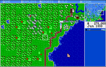 Pantallazo del juego online Sid Meier's Railroad Tycoon (Atari ST)
