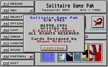 Juego online Solitaire Game Pack (Atari ST)