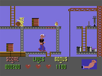 Pantallazo del juego online Popeye 2 (C64)