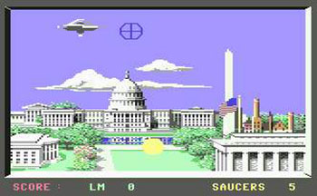 Pantallazo del juego online Saucer Attack (C64)