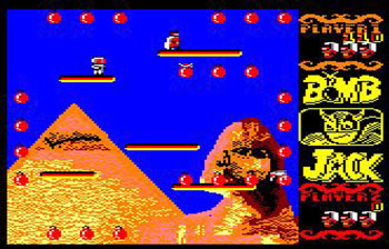 Pantallazo del juego online Bomb Jack (CPC)